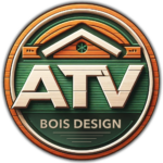Logo de l'entreprise familiale de menuiserie ATV BOIS DESIGN