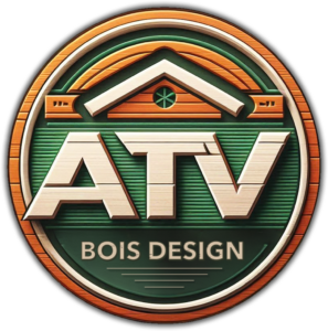 Logo de l'entreprise familiale de menuiserie ATV BOIS DESIGN