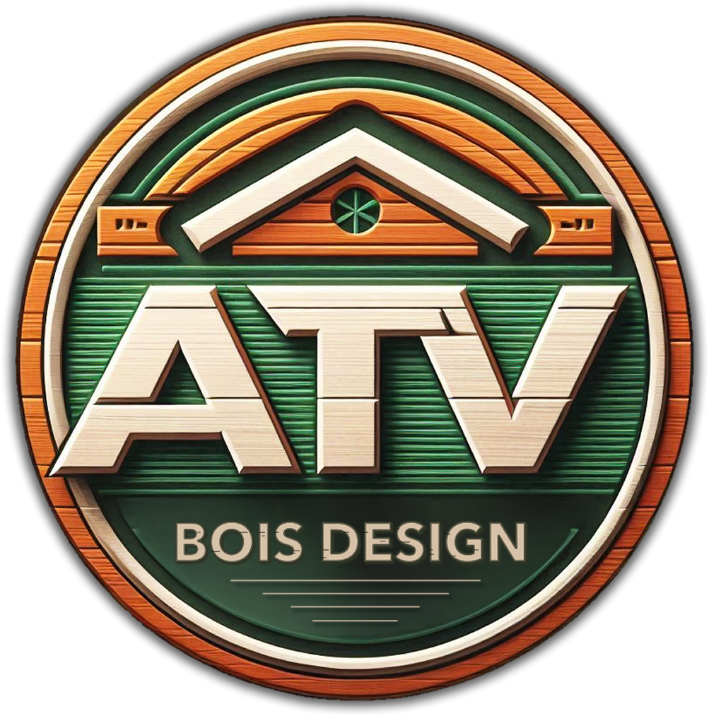 Logo de l'entreprise familiale de menuiserie ATV BOIS DESIGN